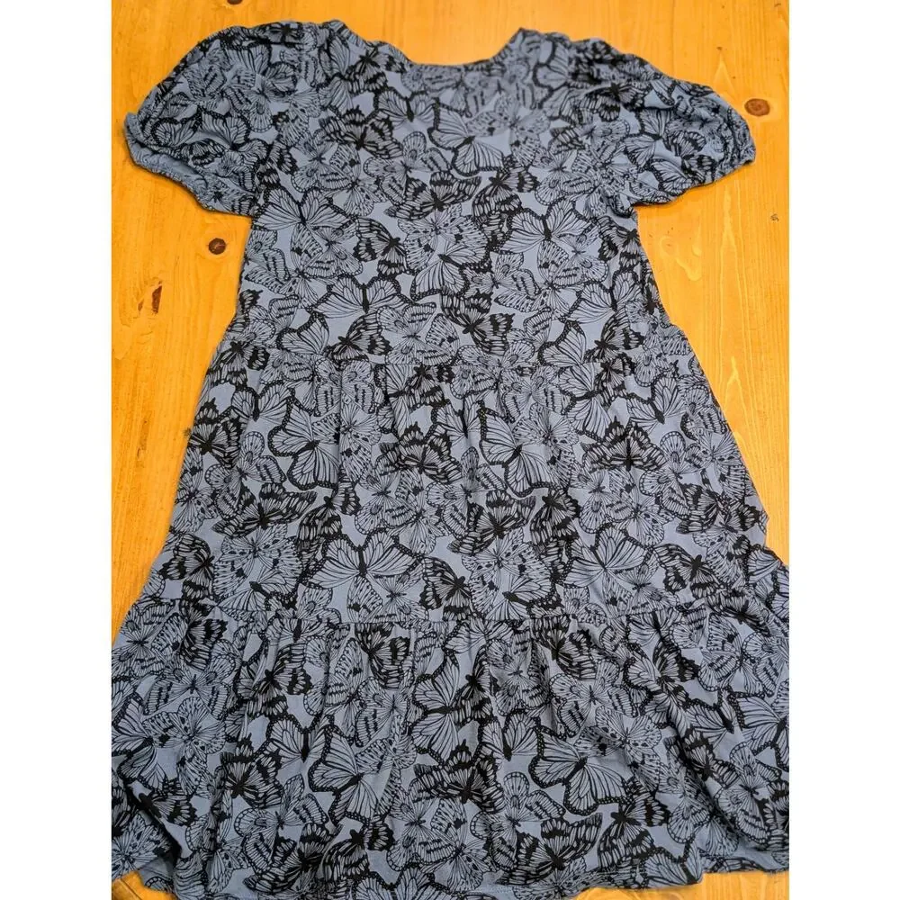 Gap Kids Butterfly Print Dress, Blue with Navy, XXL 14/16, NWOT